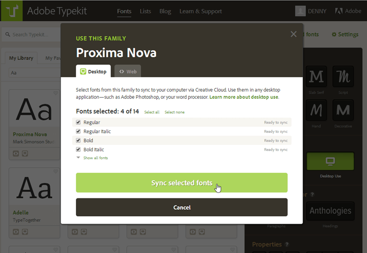 Syncing Fonts from Typekit Syncing Fonts from Typekit