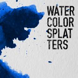 Watercolor Splatters Photoshop Brushes