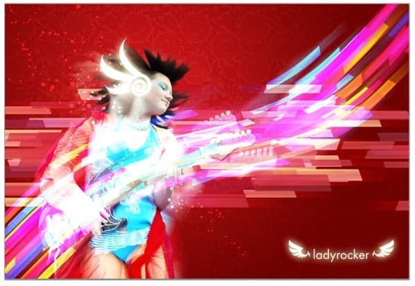 Lady Rocker Wallpaper