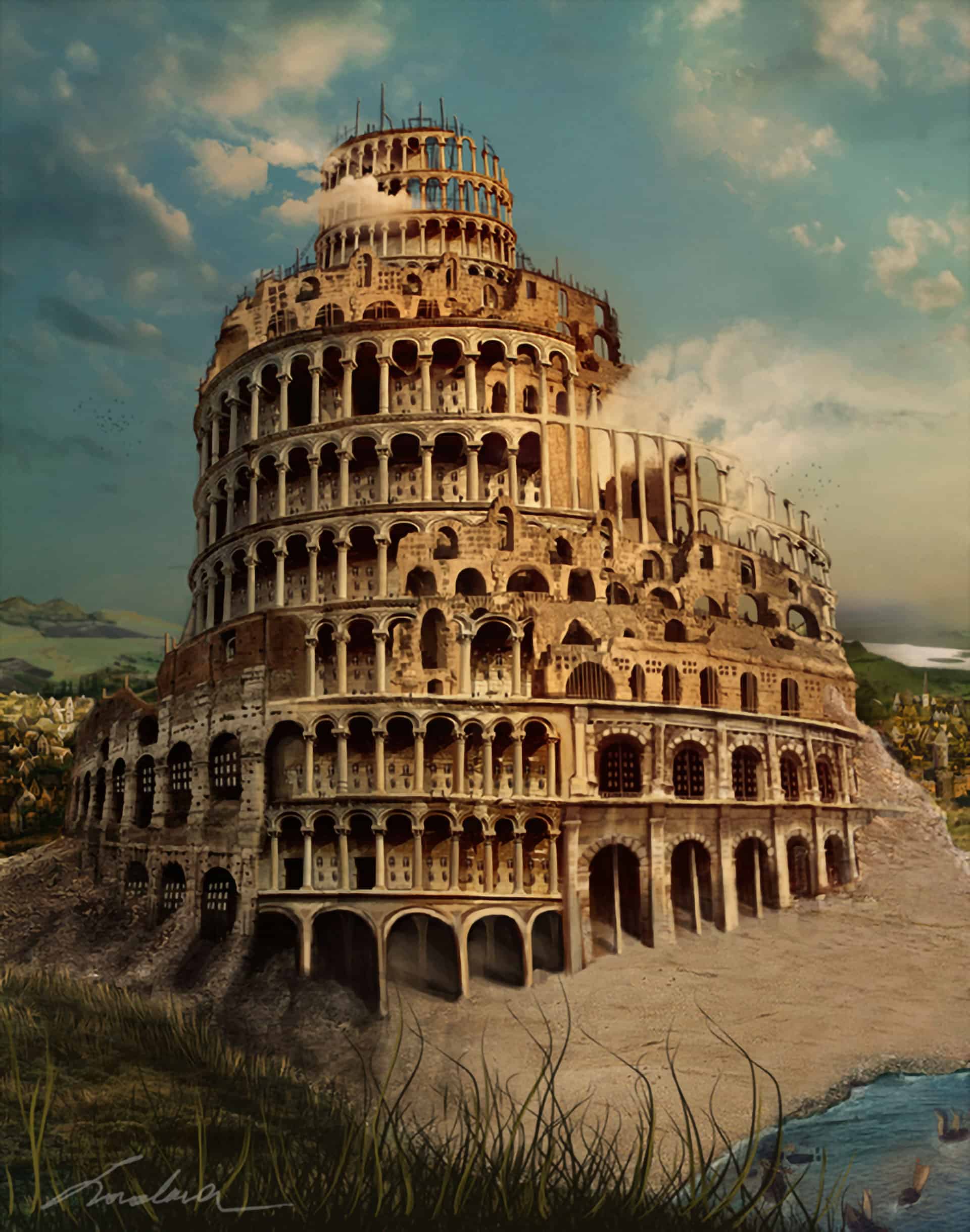 The Babel Tower Photo Manipulation