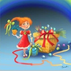 Painting “Girl With the Rainbow” in Photoshop