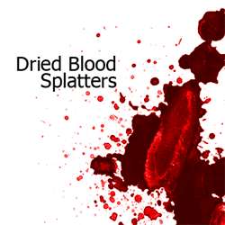 Dried Blood Splatters Photoshop Brushes