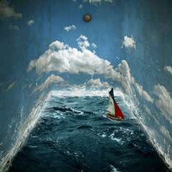 Surrealistic Room Photo Manipulation
