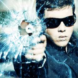Gunshot Through a Glass