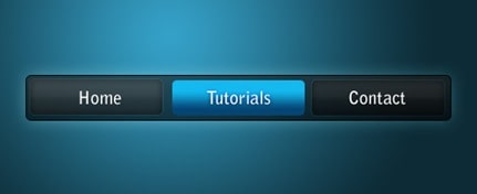 Blue on Black Navigation Bar