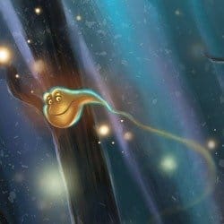 Golden Snake and the Dark Wildwood Painting