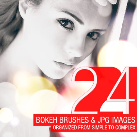 Freebie: 24 Abstract Bokeh Brushes
