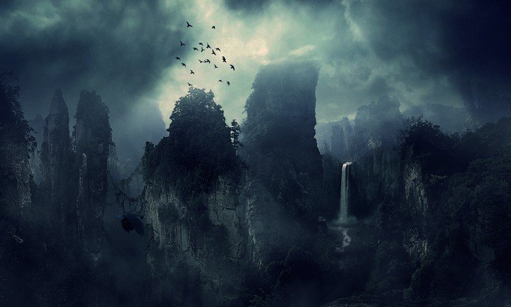 Create This Dark Matte Landscape Composite in Photoshop