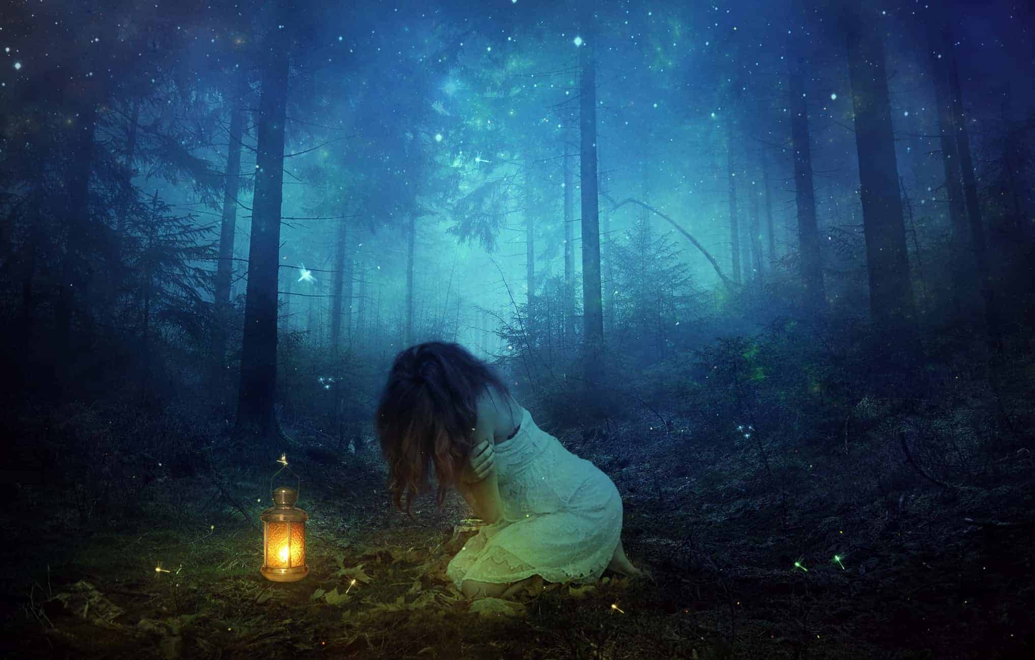 Create a Magical and Emotional Forest Scene of a Lost Girl in Photoshop