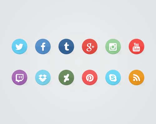 Learn How to Create Some Flat Social Media Icons Using the Free Font Awesome Font in Photoshop