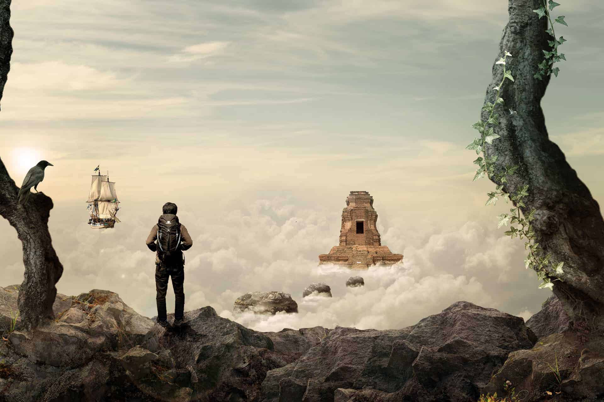 How to Create This Stunningly Surreal Artwork of a Secret Temple Above the Sky