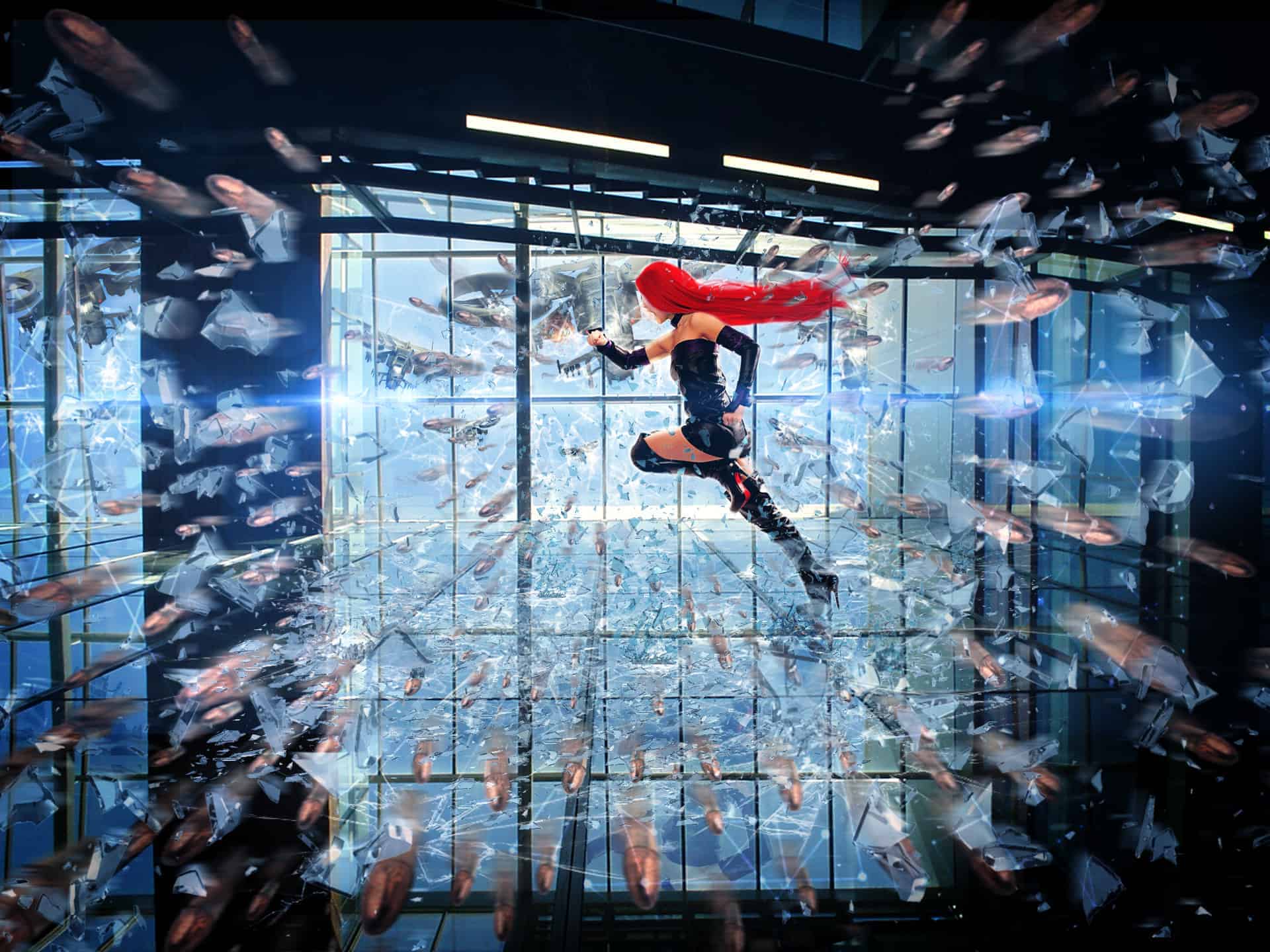 Create an Intense “Blade Runner” Inspired Composition With Shattered Glass and Bullets