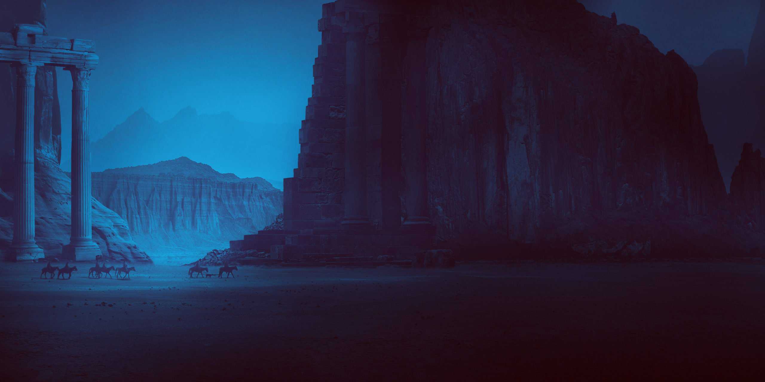 How to Create a Ruined Landscape at Dusk with Photoshop