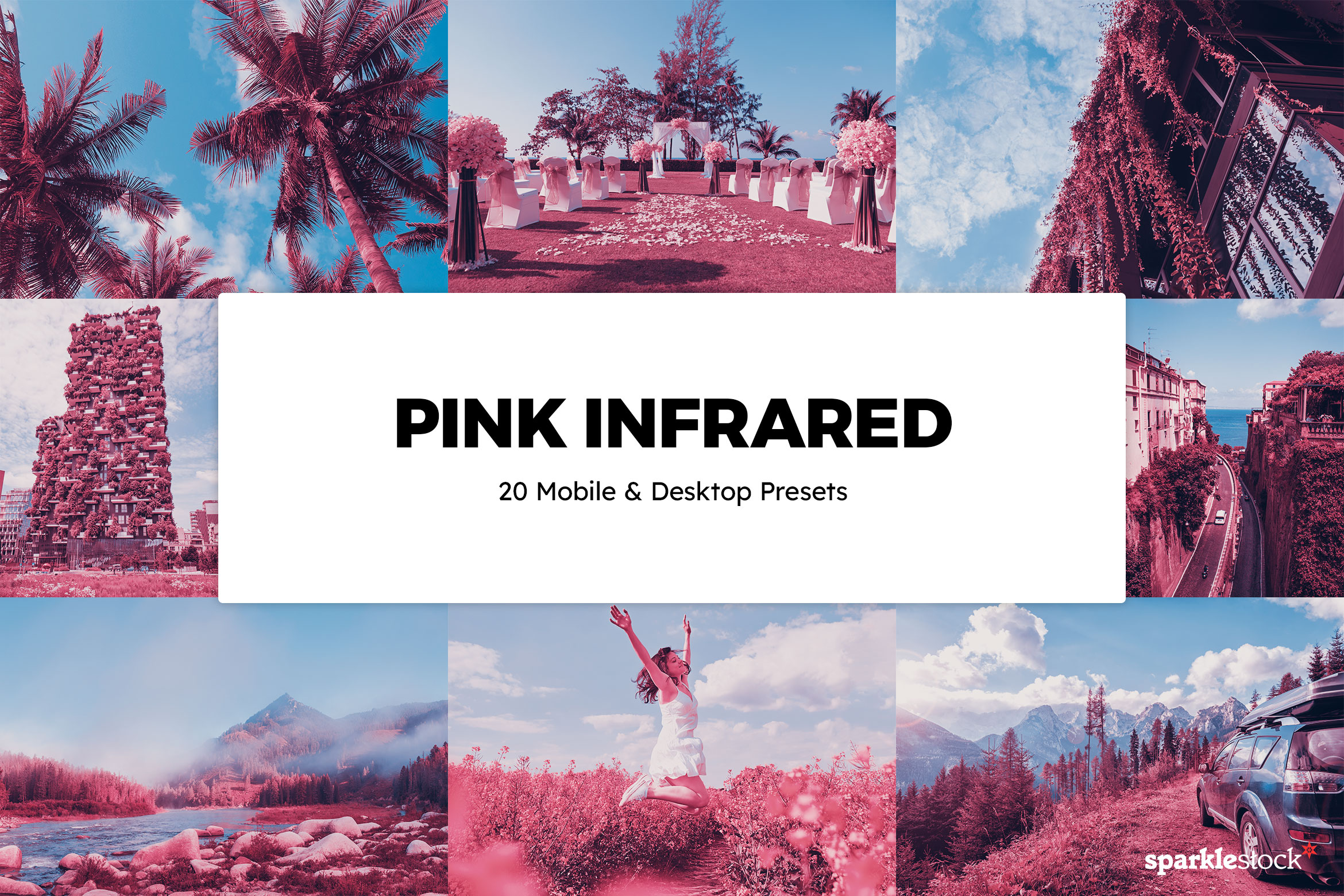 8 Free Pink Infrared Lightroom Presets and LUTs