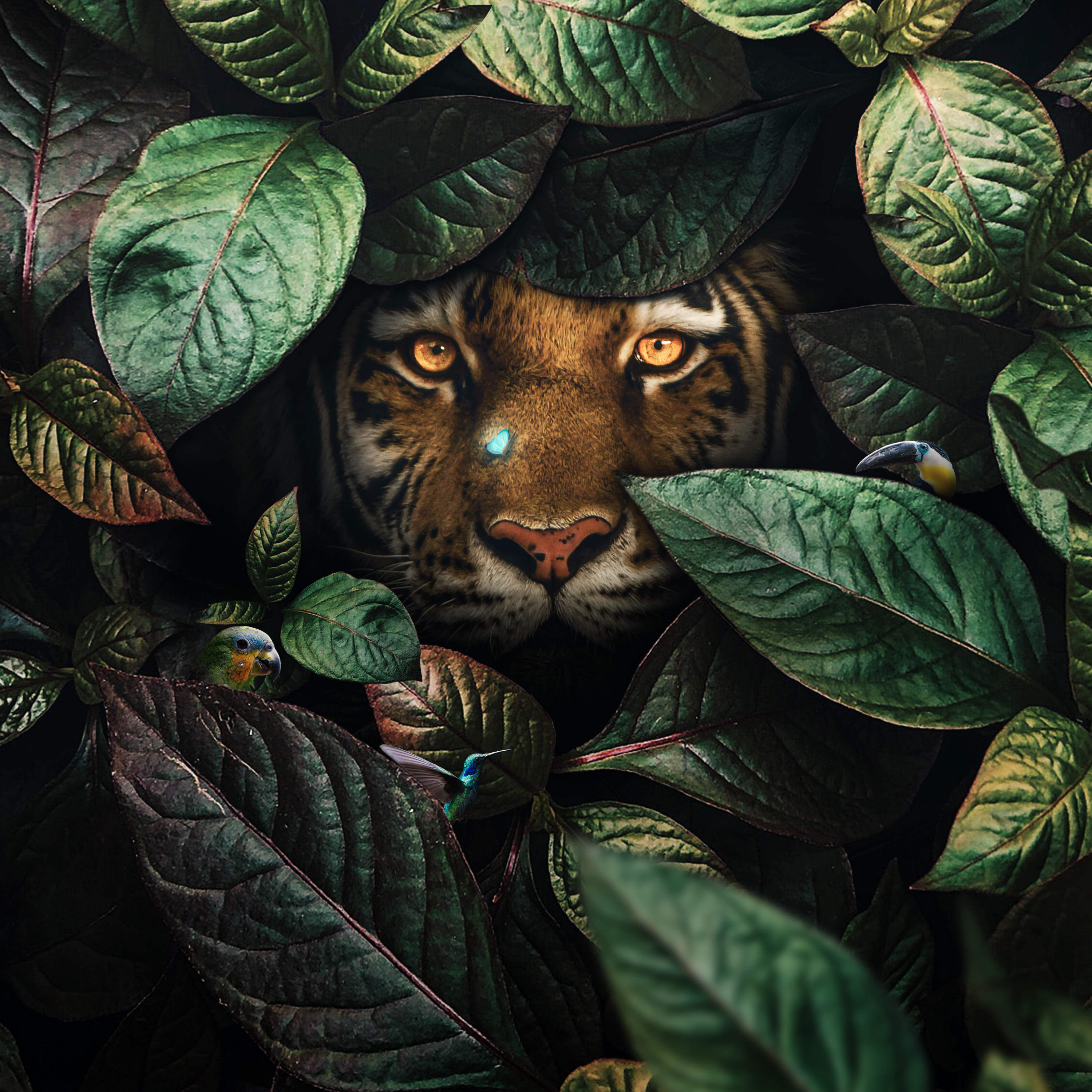 Floral Tiger Photo Manipulation Tutorial